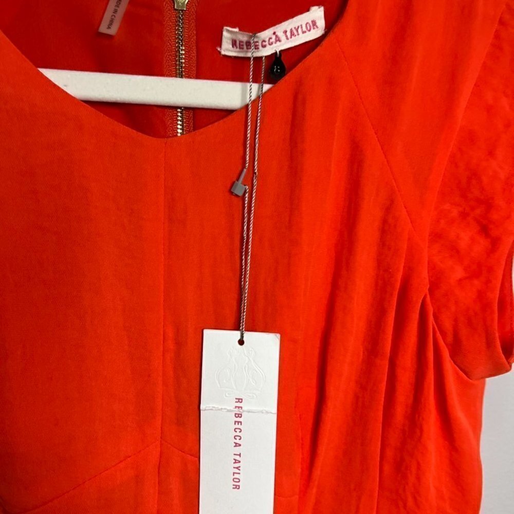 Rebecca Taylor Easy dress Size 8 in Persimmon - Picture 3 of 5